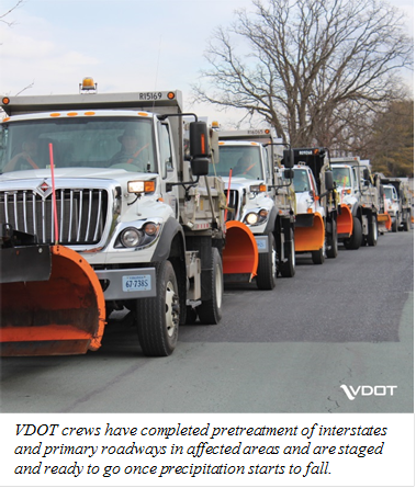 VDOT Plow Trucks are Ready to Roll!