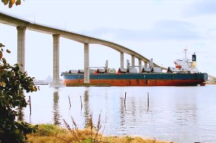 Ship at Jordan Bridge